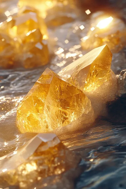 Citrine ring in different lighting conditions showing color depth variations