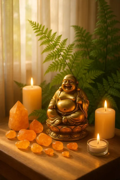 Close-up of citrine ring showing facets and potential inclusion spots