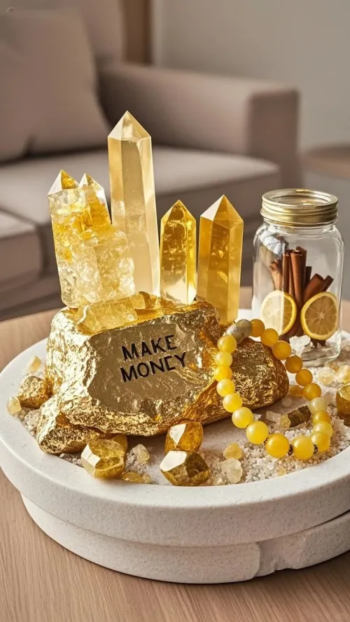 Comparison of natural vs enhanced citrine under UV light showing color variations